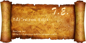 Tánczos Edit névjegykártya
