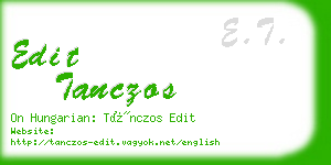 edit tanczos business card